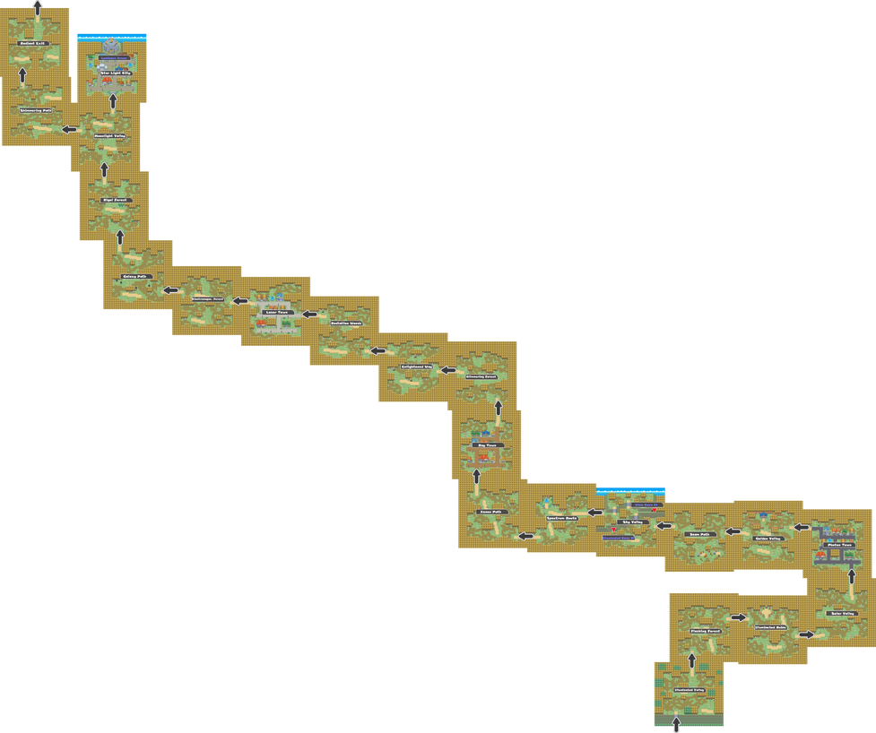 Pokemon Like Monster MMORPG V2 Zone 11 World Map by MonsterMMORPG
