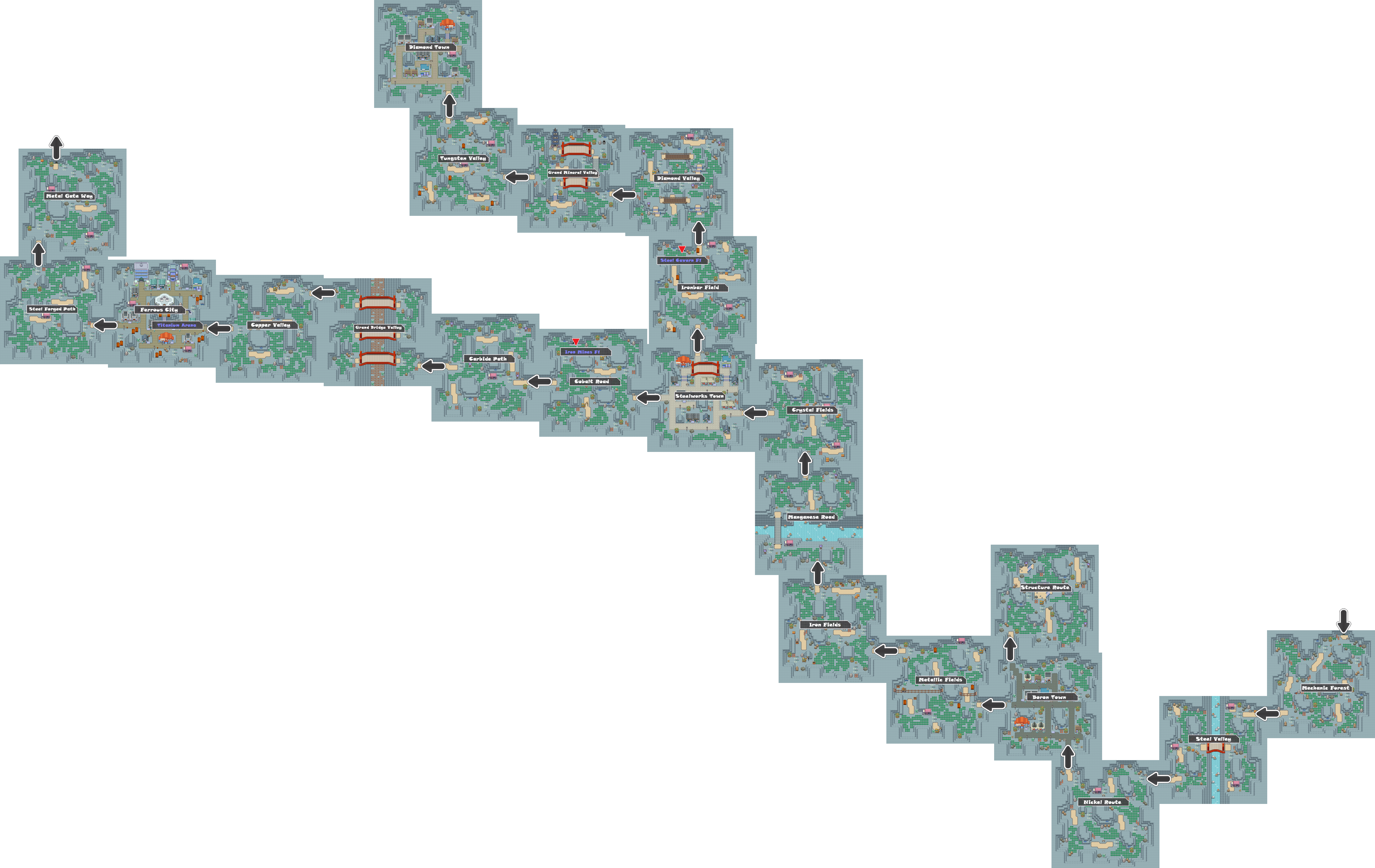 Pokemon Like Monster MMORPG V2 Zone 13 World Map by MonsterMMORPG