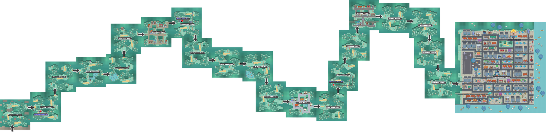 Pokemon Like Monster MMORPG V2 Zone 19 World Map by MonsterMMORPG