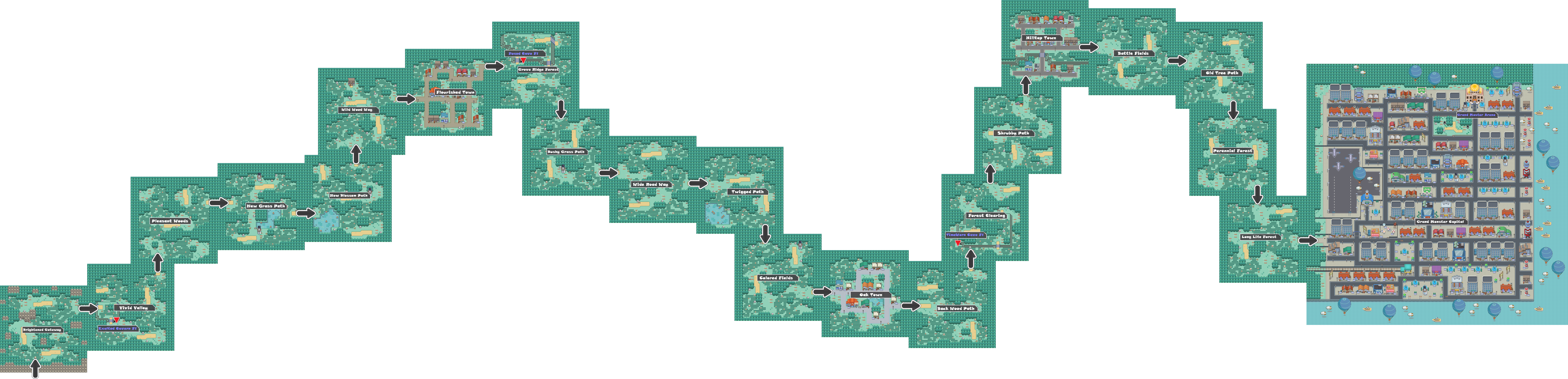 Pokemon Like Monster MMORPG V2 Zone 19 World Map by MonsterMMORPG
