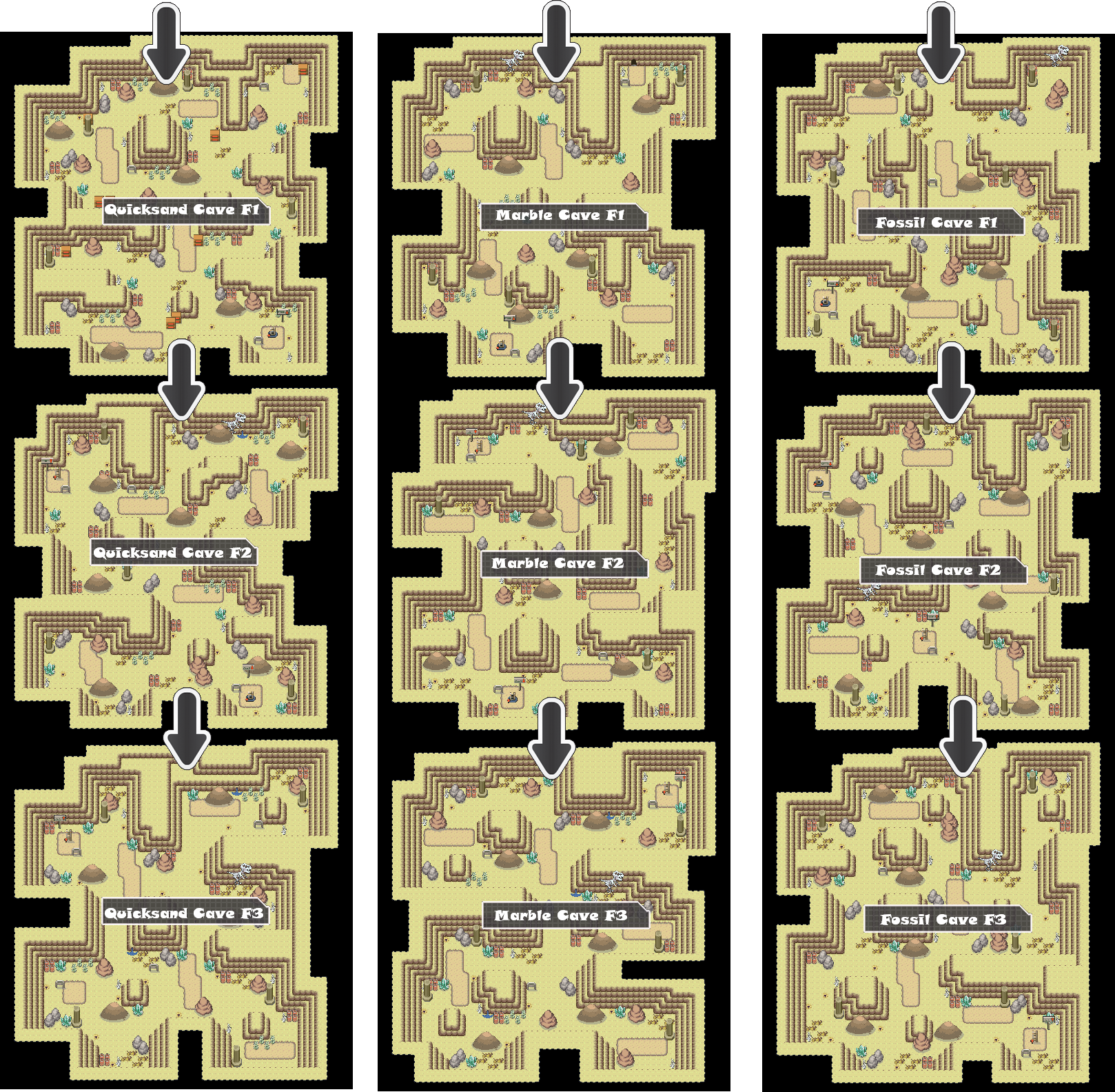 Zone 7 Ground Caves Zone Map Pokemon Like MMORPG by MonsterMMORPG