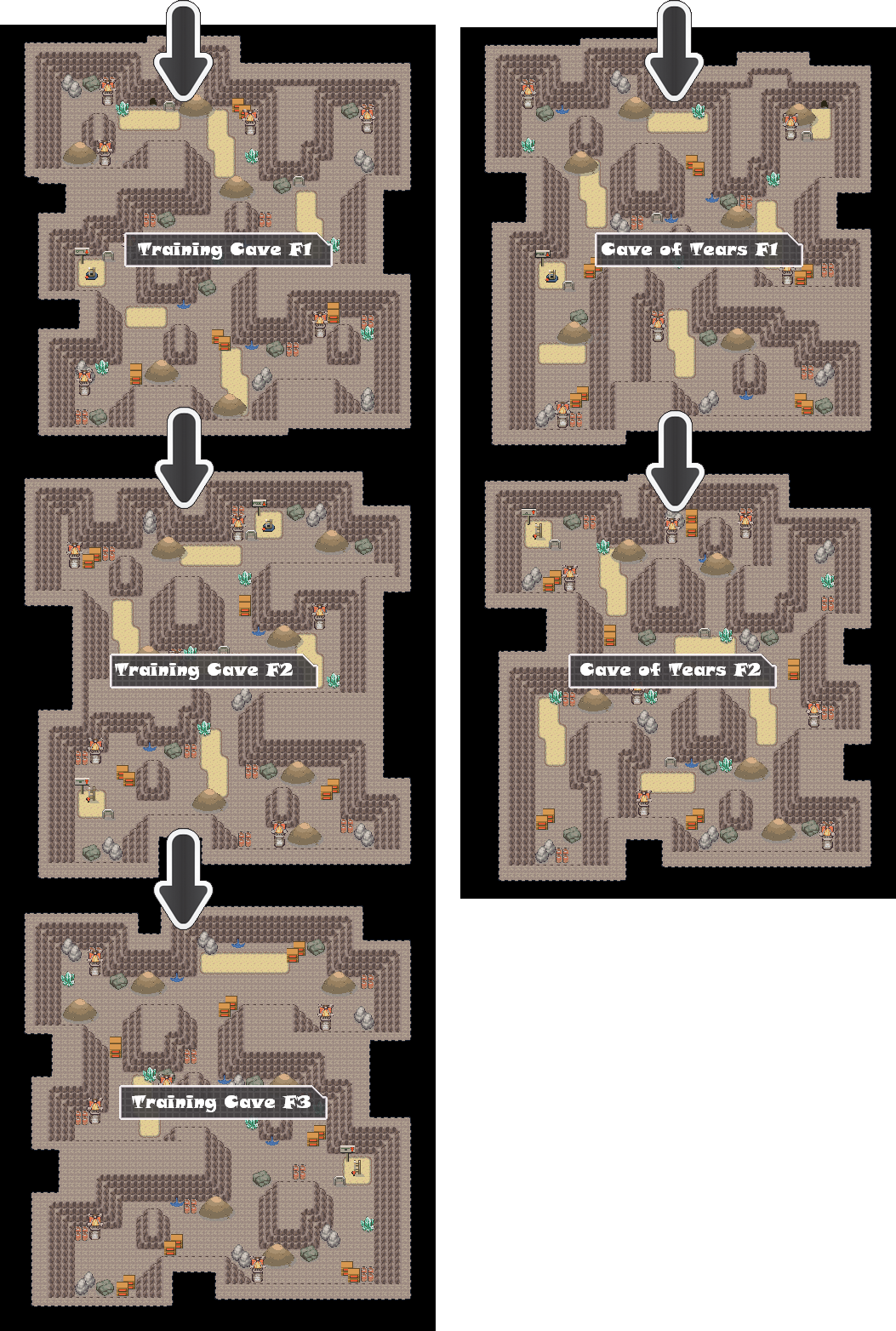 Zone 12 Fighting Caves Zone Map Pokemon Like MMO