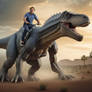 I Am Riding A Huge Dinosaur