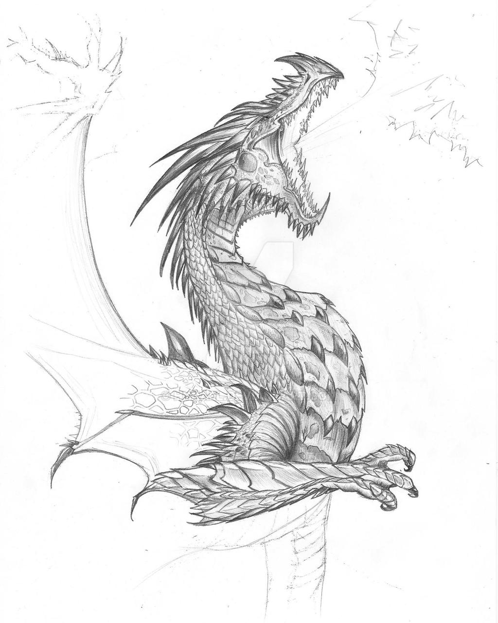 Dragon breathing fire by Hynael on DeviantArt