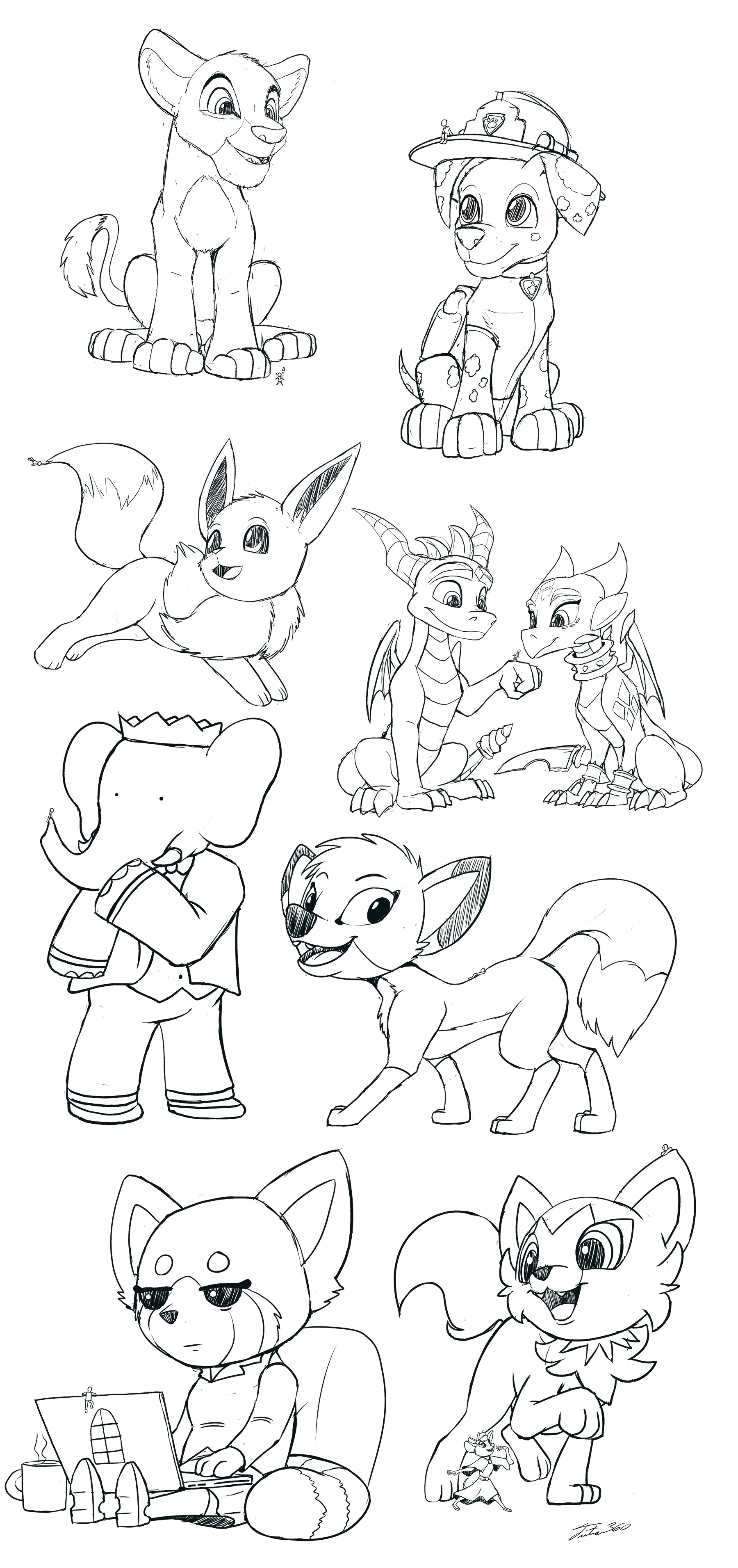 Random Pokemon Doodles - By @coillte on Itaku