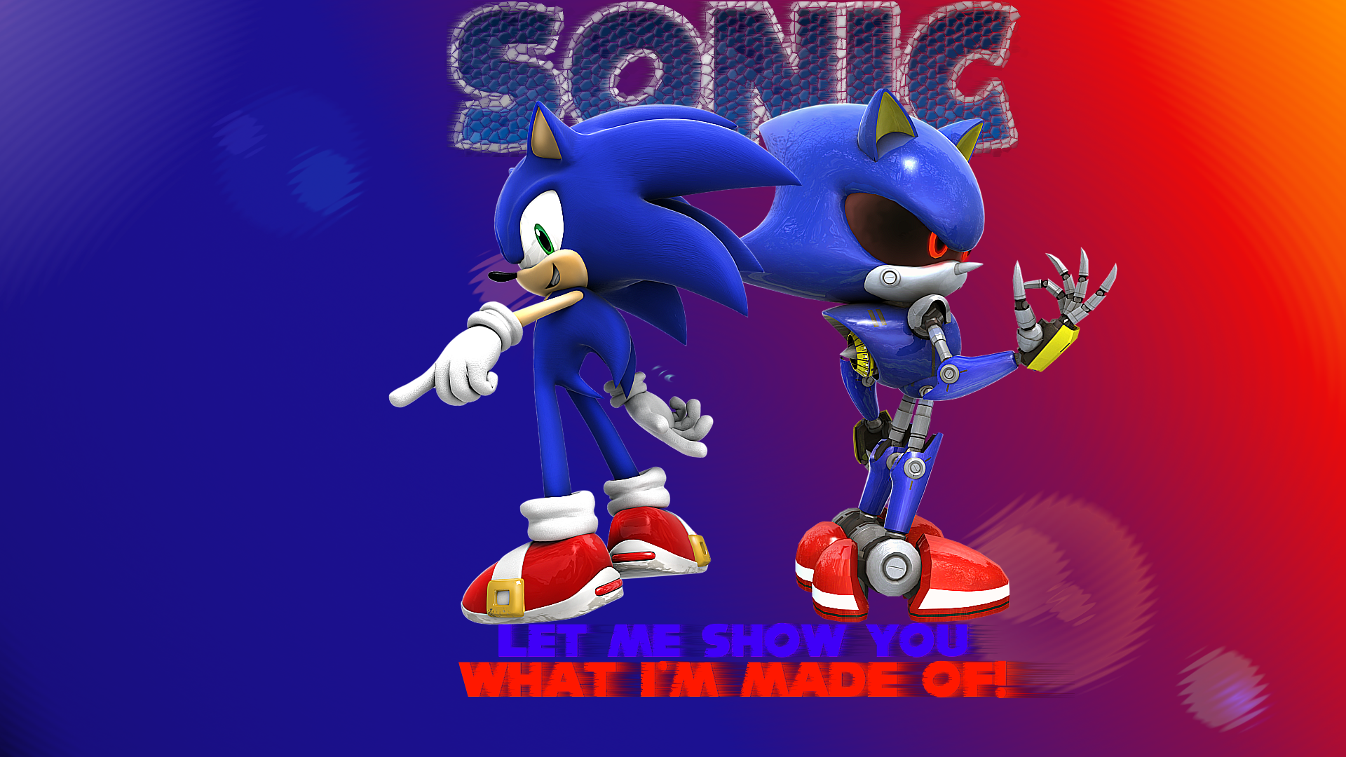 Sonic Versus Metal Sonic Wallpaper by singis123 on DeviantArt Sonic Versus Metal Sonic Wallpaper by singis123 on DeviantArt