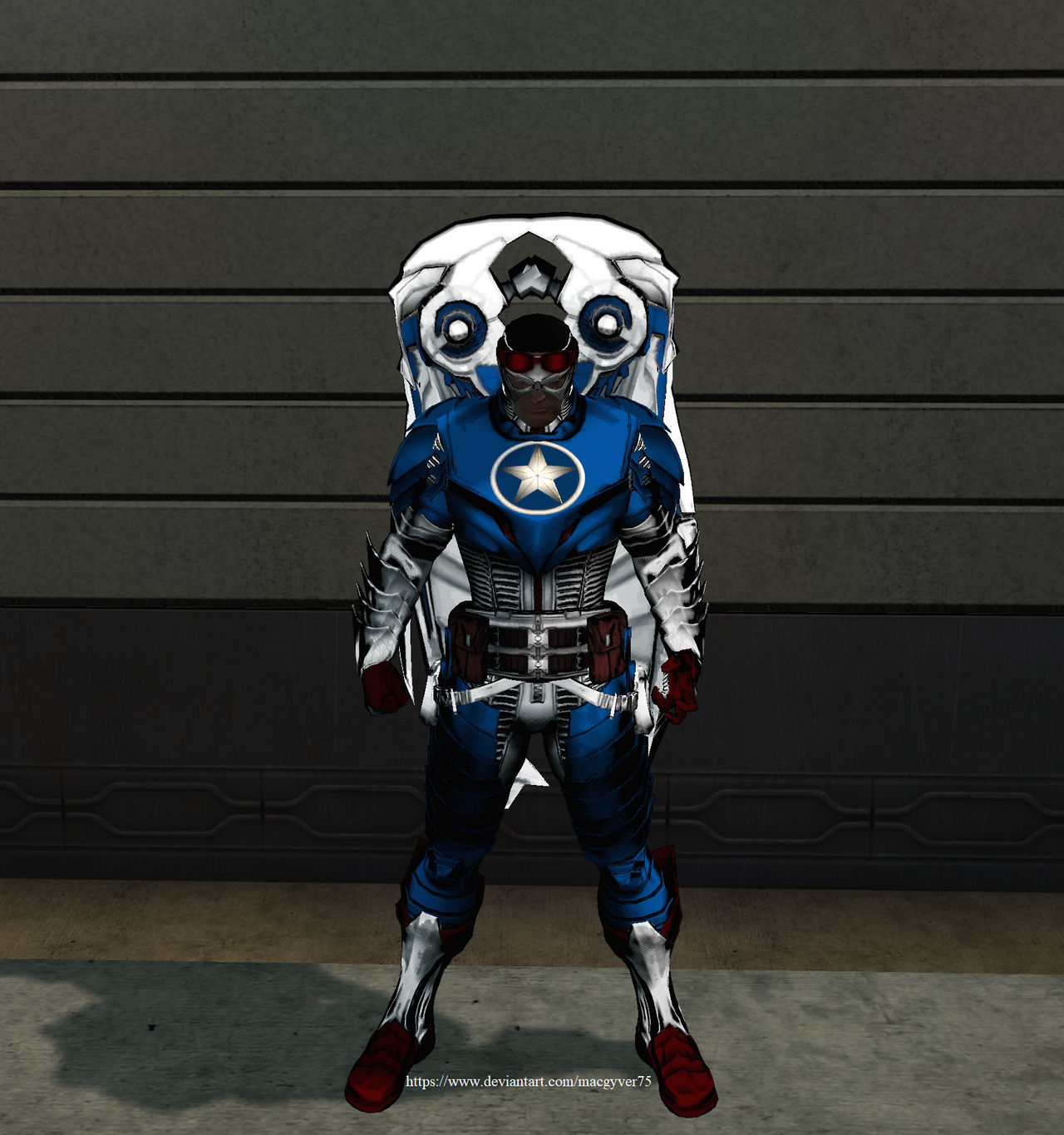 Macgyver Sam DCUO Captain America Sam Wilson - Updated by Macgyver75 on DeviantArt