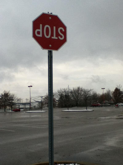 upside down stop sign by PuzzleRibbon on DeviantArt