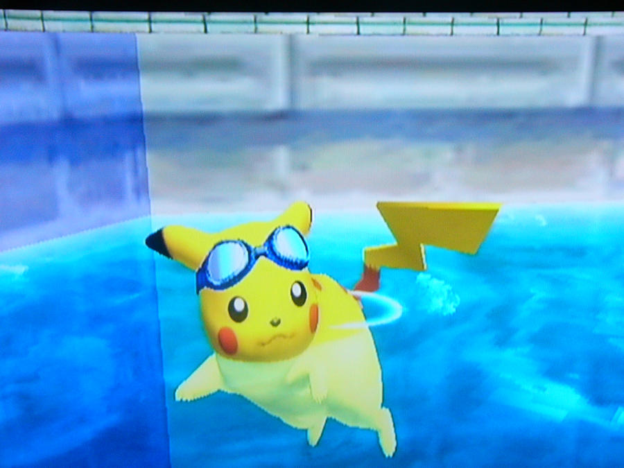 Summer Swim with Pikachu by Rotommowtom on DeviantArt