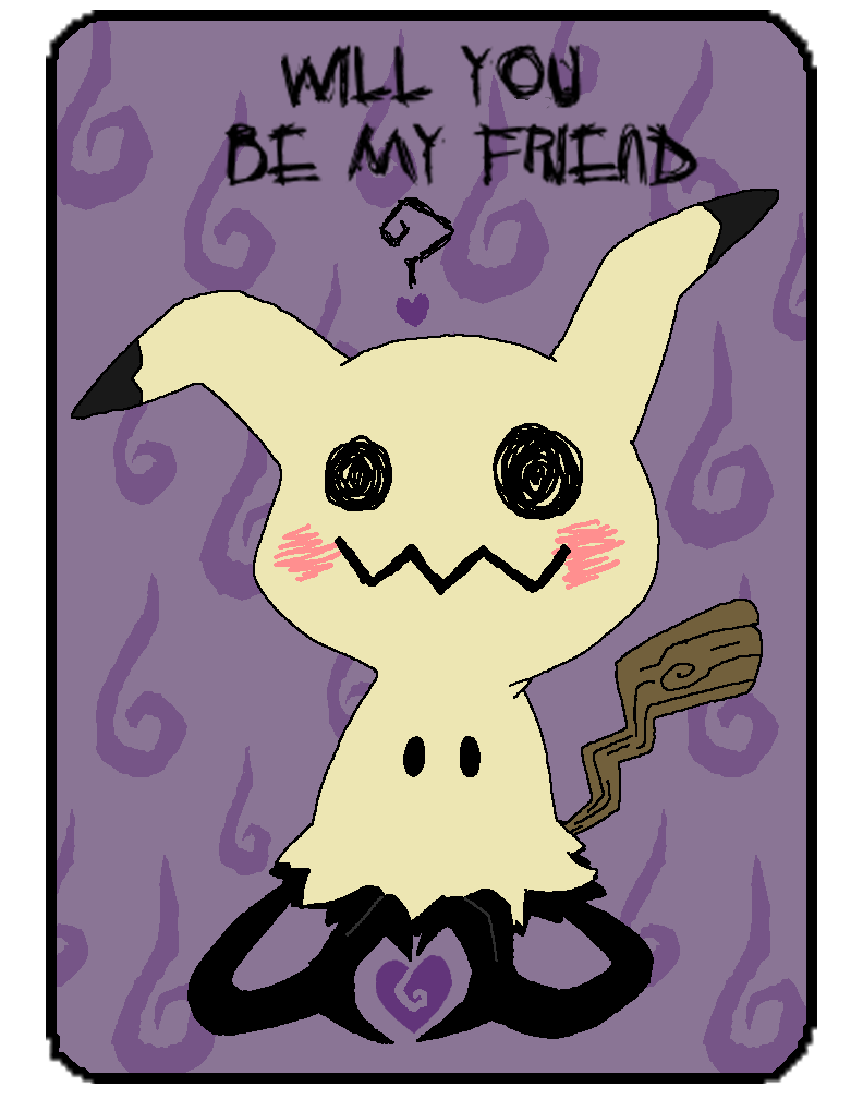 Mimikyu Valentines Day Card