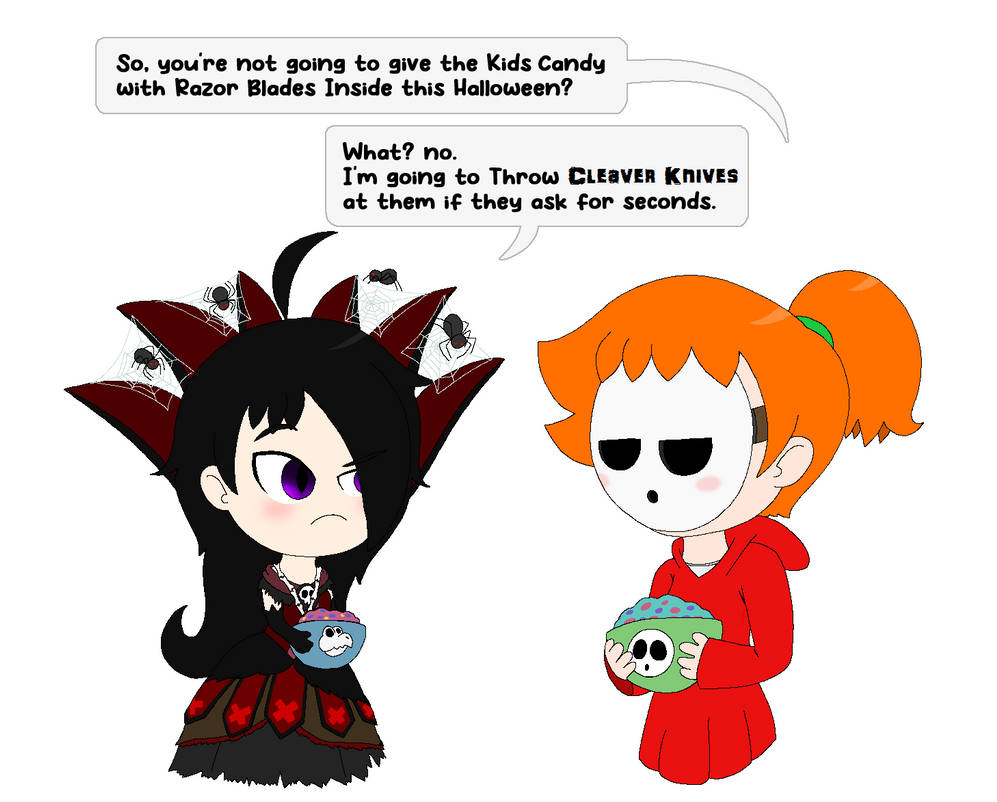 Elana Sisters-Halloween Candy for the Kids by Rotommowtom on DeviantArt
