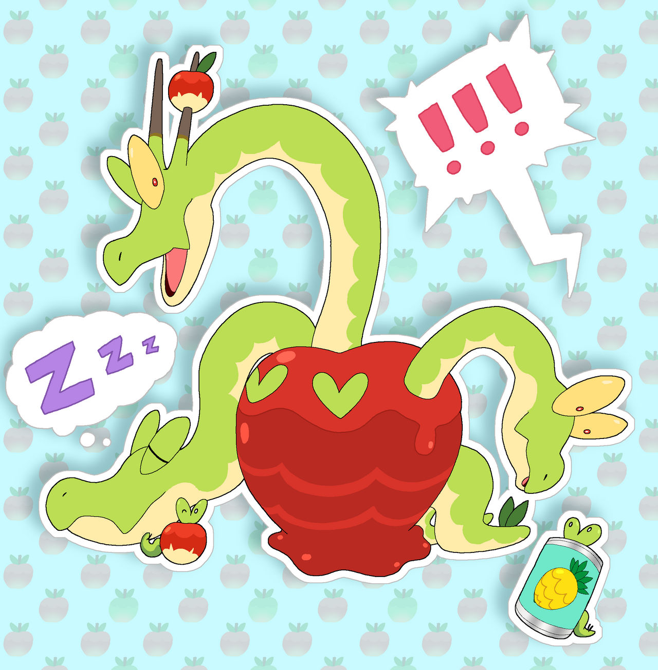 Pokemon Stuffs - Hydrapple and Applin by Rotommowtom on DeviantArt