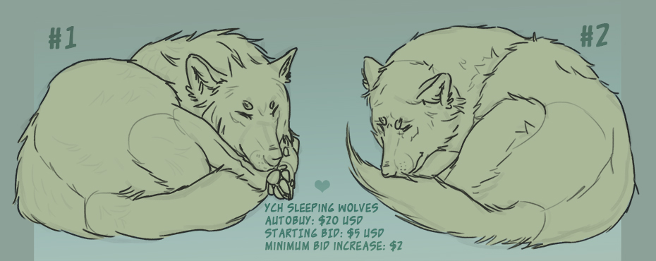 [YCH CLOSED] sleeping wolves