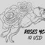 [YCH OPEN 1/3] ROSES CANINE 10$ SLOT