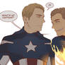 Captain America n Human Torch