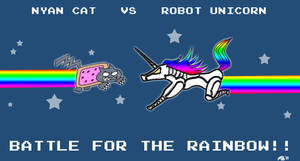 Nyan Cat Vs Robot Unicorn