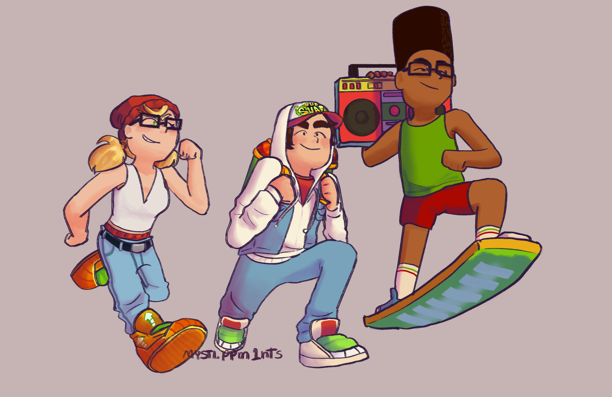 M,Q, F, O, C, BG, Z, and G hates Subway Surfers by Aspenpellot1 on  DeviantArt