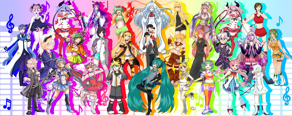 Vocaloid Collab By: rinrin.arts by MonicaNK on DeviantArt