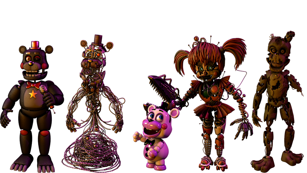 FNaF 6 Todos los personajes (C4D) by MCGamerdeviantar on DeviantArt