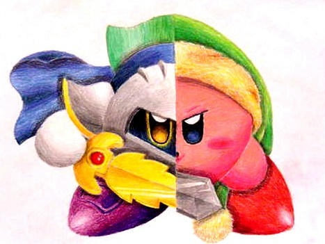 Kirby vs. Meta-Knight by Kirbeanie08 on DeviantArt