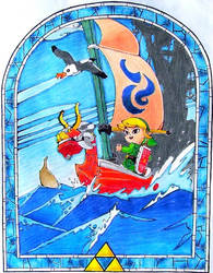 Link Sailing Stained Glass