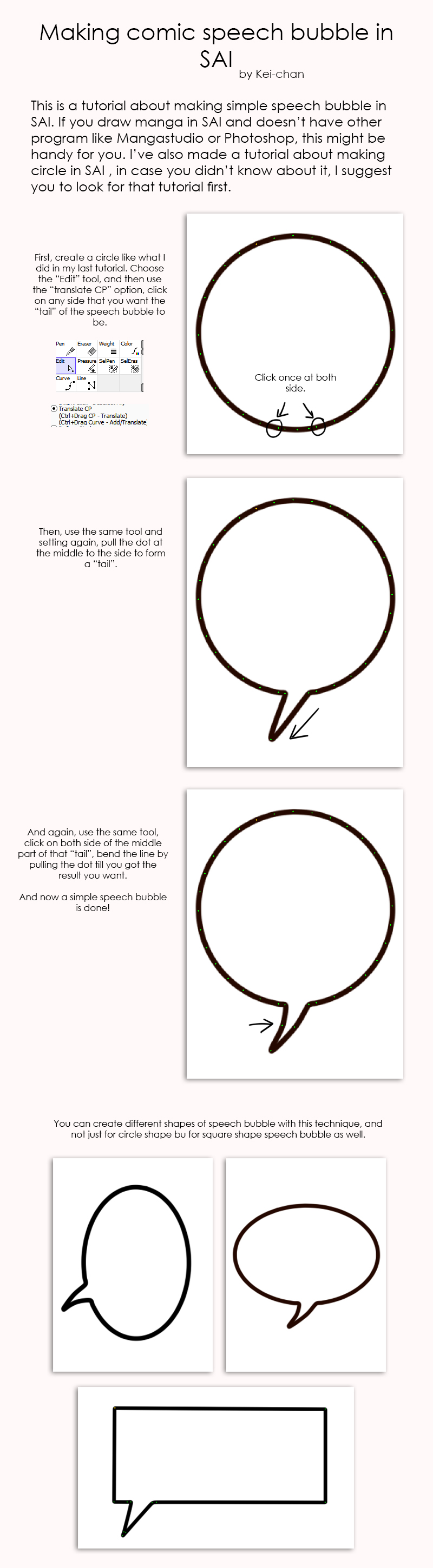 How to make speech bubble in SAI