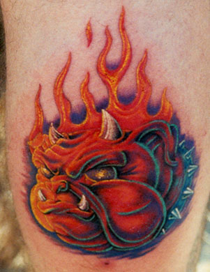 Flaming Bulldog