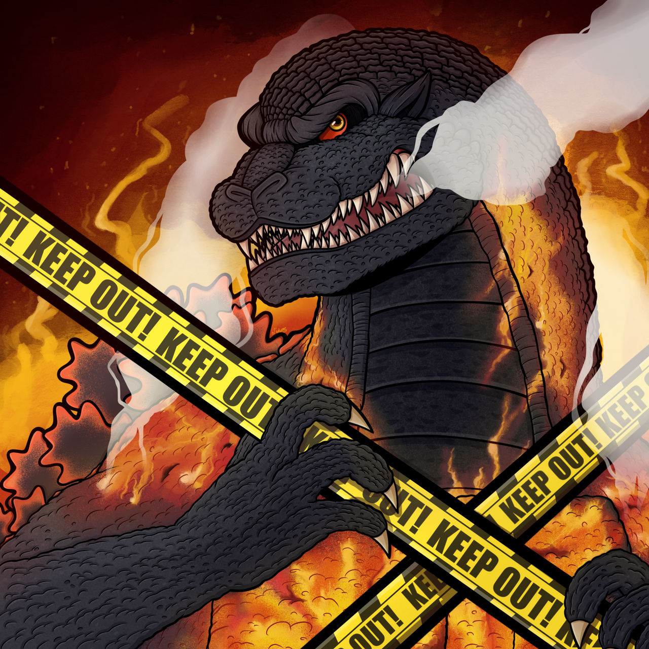 Burning Godzilla Exploding Burning Godzilla by LIXcreates on DeviantArt