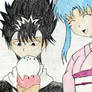 Hiei and Botan with ice cream