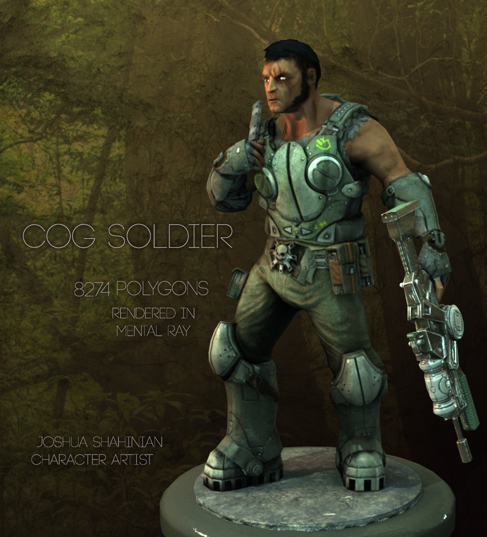 COG Soldier Game Character Complete