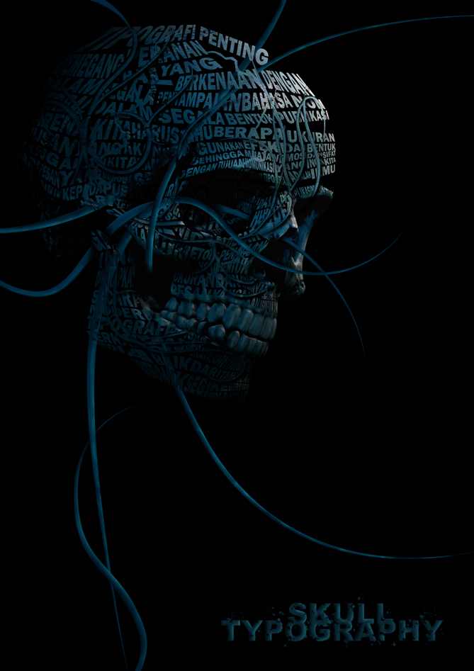 skull typography...