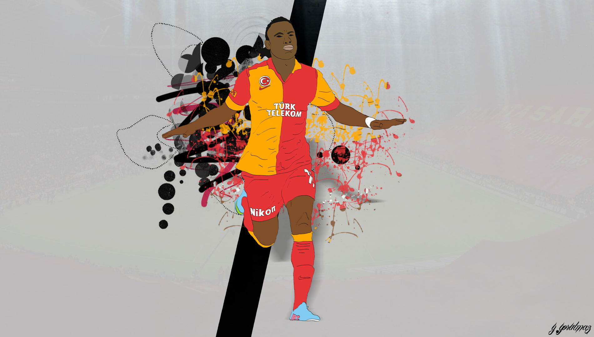 Draw Drogba Didier Drogba Cartoon-Wallpaper by bluezest1997 on DeviantArt