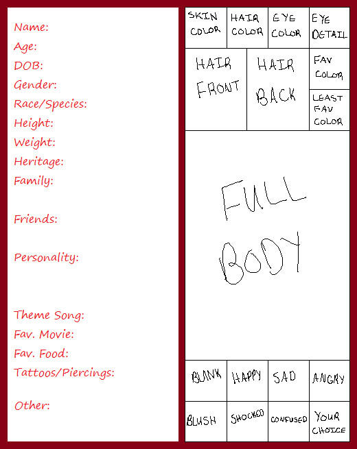 Basic OC Sheet by MeineTraum on DeviantArt