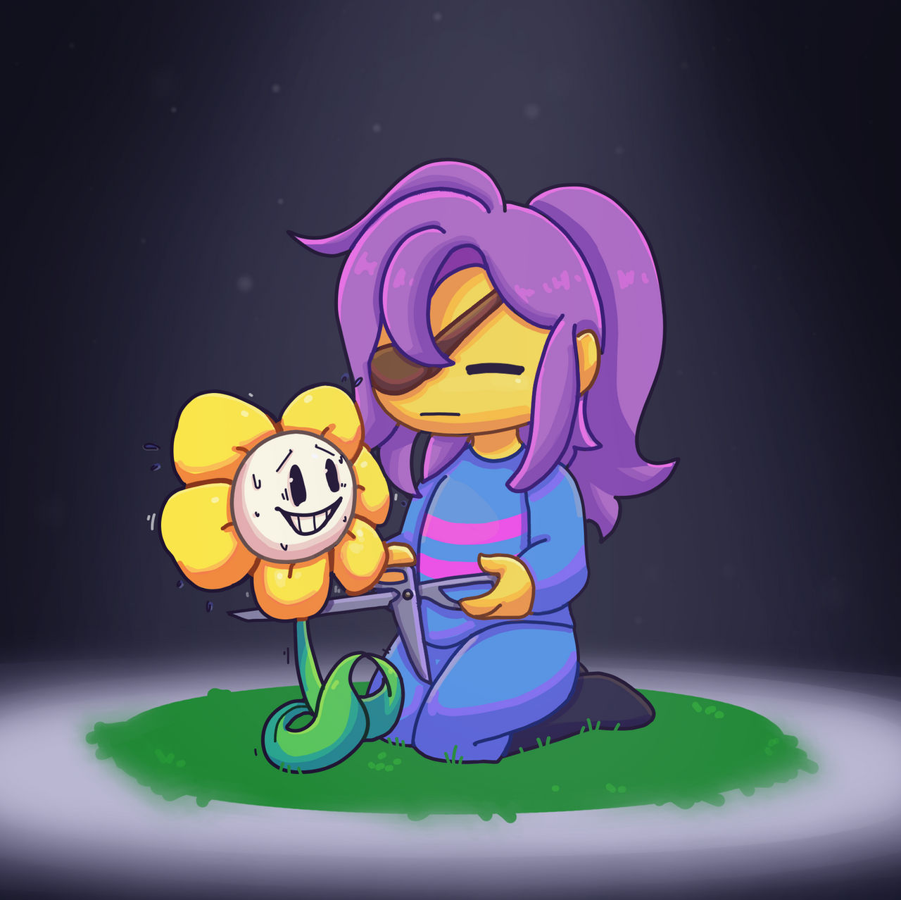 Flowey Behind Undertale | flowey be gone by CarlCrimes66 on DeviantArt