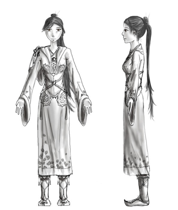 Two Time Character With Robe Game Character Robes by UmberOwl on DeviantArt