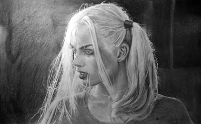 harley quinn black and white on