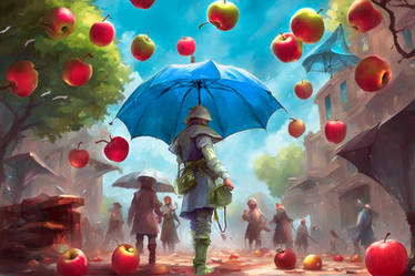 apple rain, apple rain...