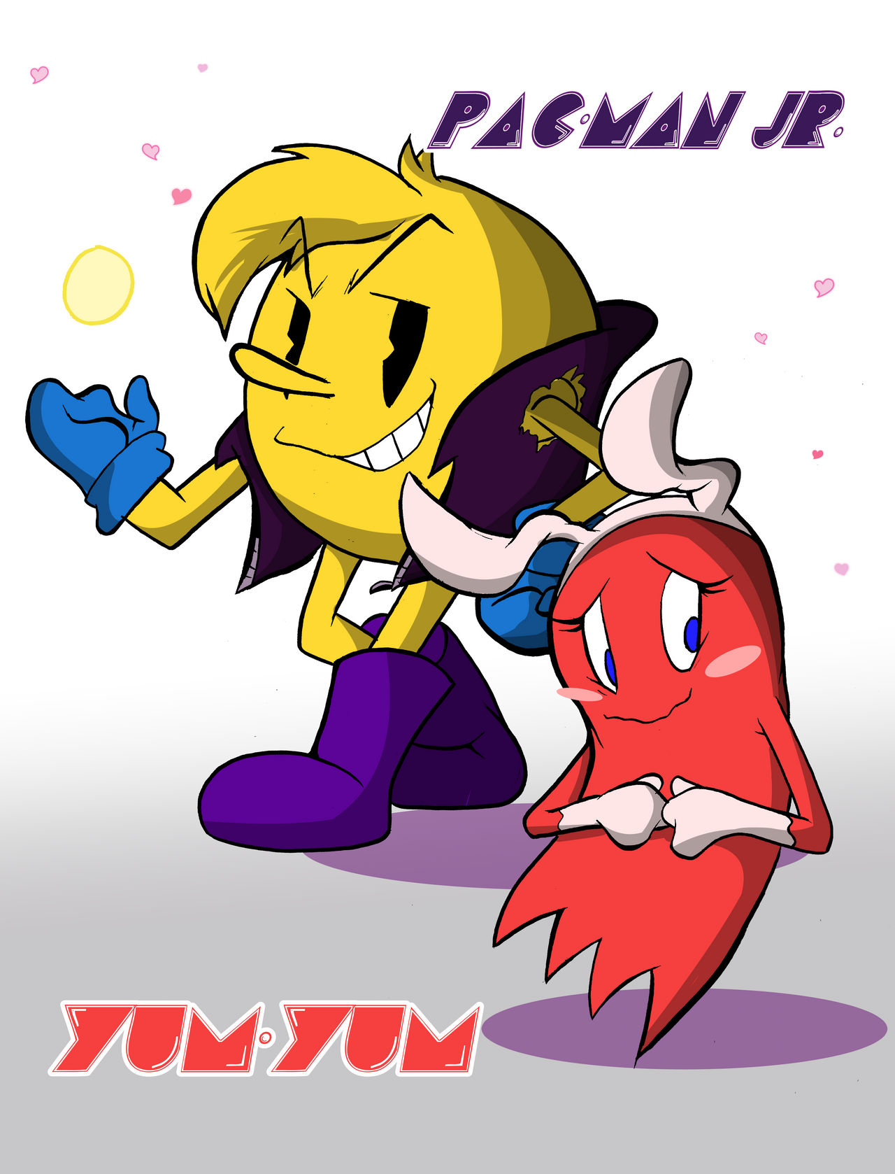 Jr Pac Man Pac-JR and Yum-Yum by Iyzeekiil on DeviantArt