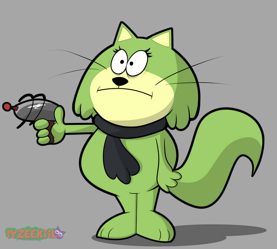 Jellystone. Зеленая кошка герой мультфильма. Кошка зелёная пирчатки для квадракобтики.