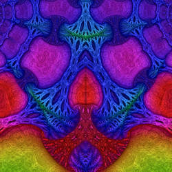 Bare Fractal coloration for Black Light