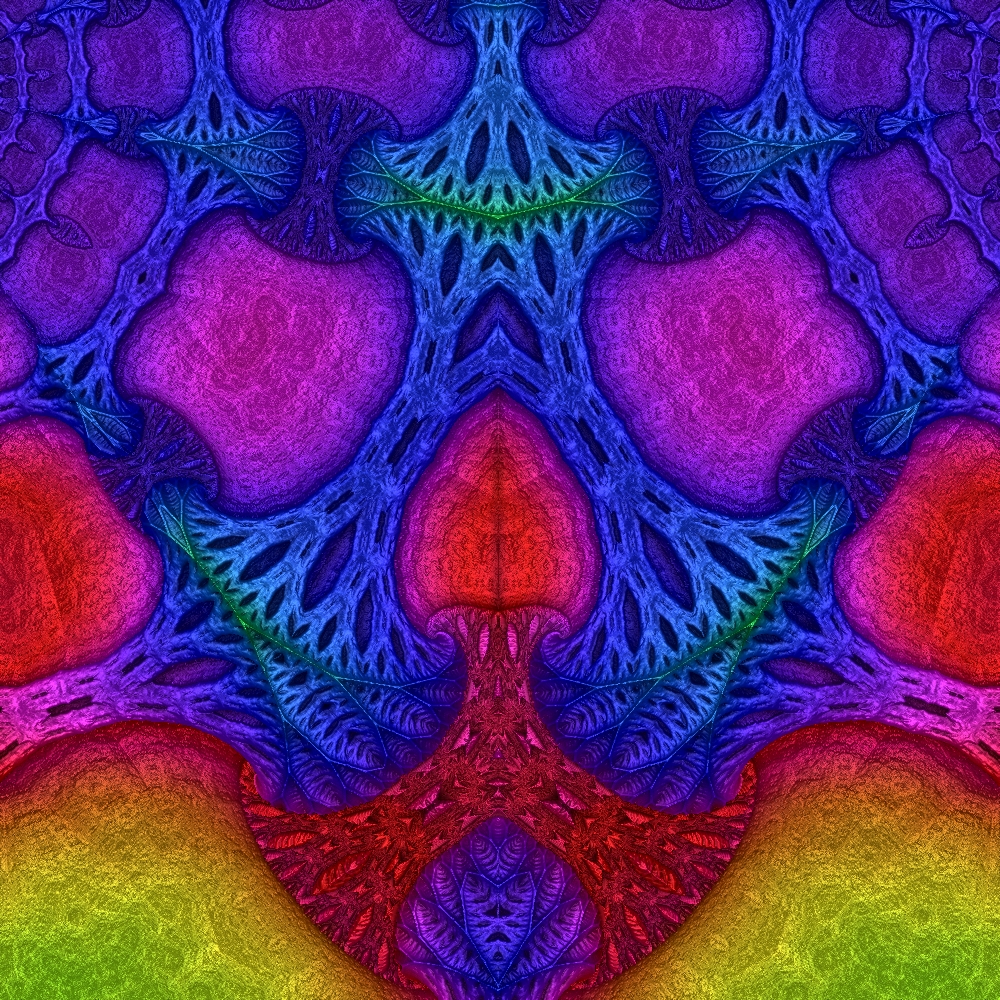 Bare Fractal coloration for Black Light