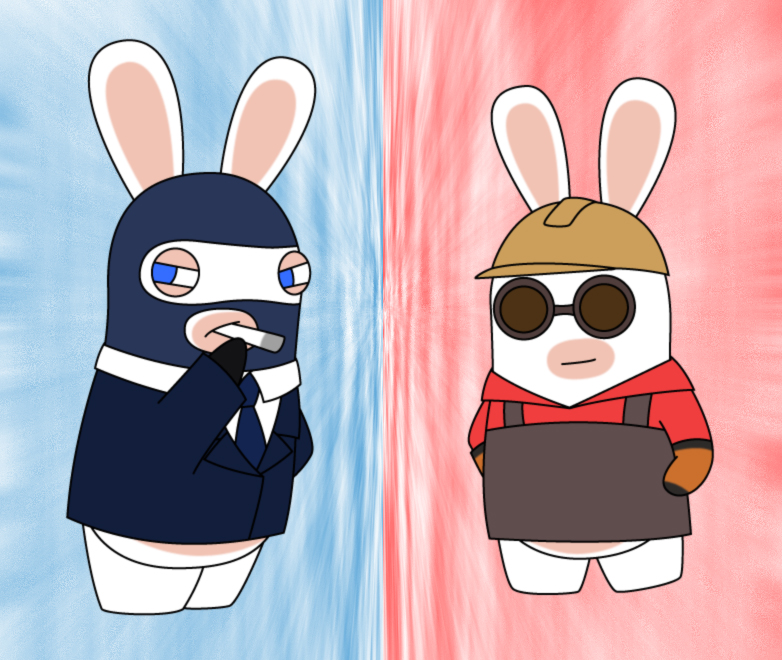 Spy and Engineer Rabbids