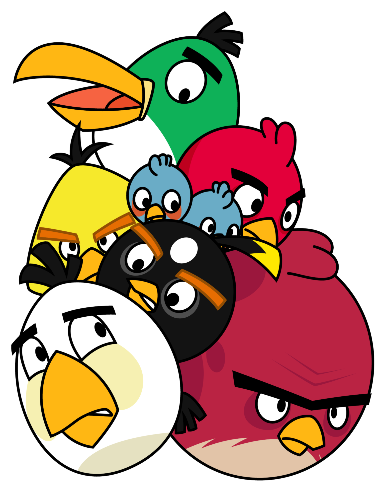 Pile of Angry Birds