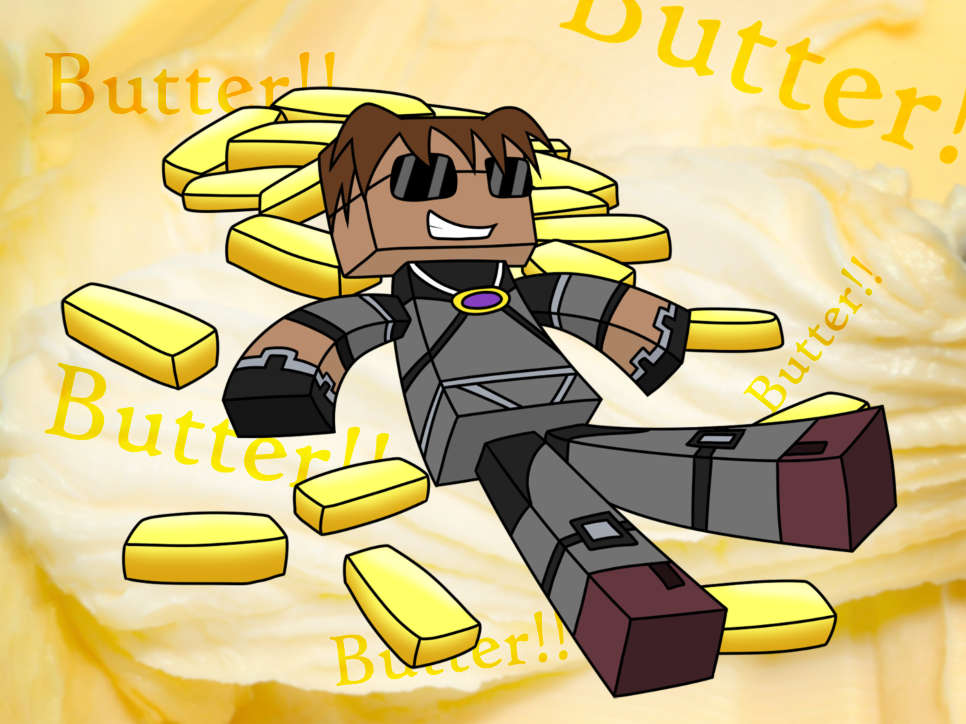 Minecraft Butter Sword Wallpaper