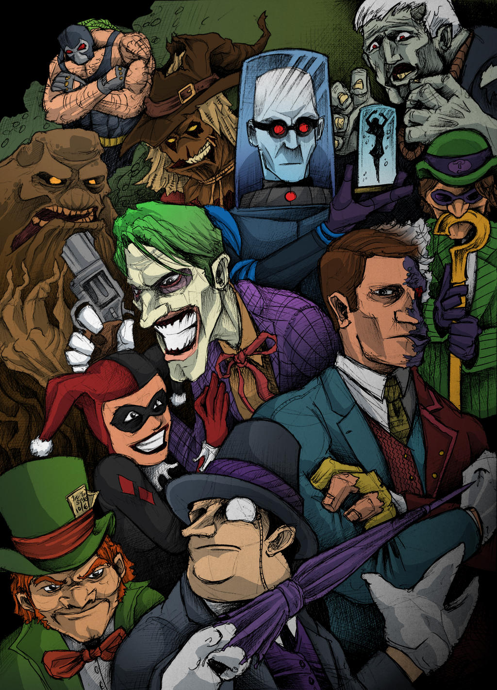 Batman Rouges Wallpaper Batman Rogues Gallery by JeffyP on DeviantArt