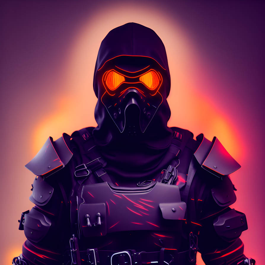 ninja neon light cyber ninja by emotodev on DeviantArt