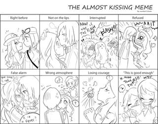 Kalosshipping - almost kissing meme