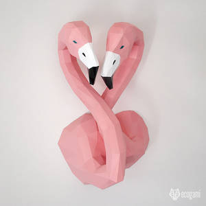 Papercraft flamingo(s)