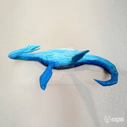 Marine dinosaur papercraft