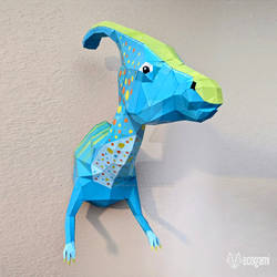 Dinosaur papercraft sculpture